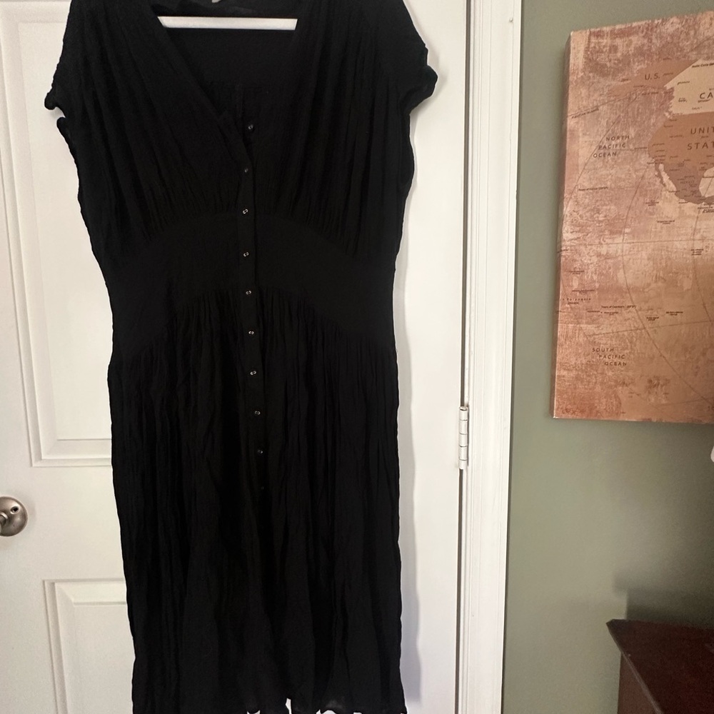 ASOS Button-Front Midi Dress with Gathered Waist